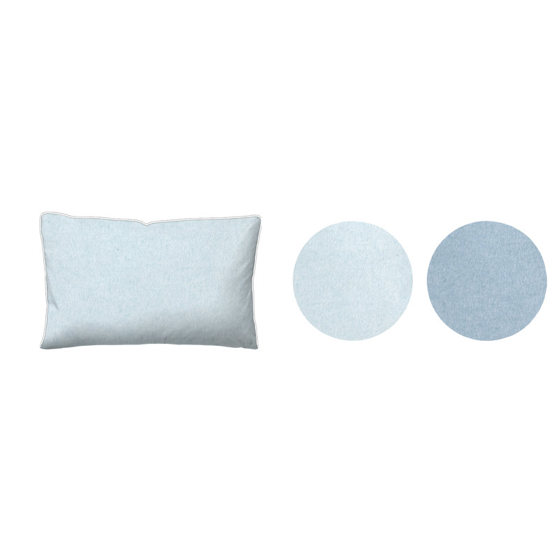 Flannel Flanell Pillow Case, 40 x 80 cm, Blue