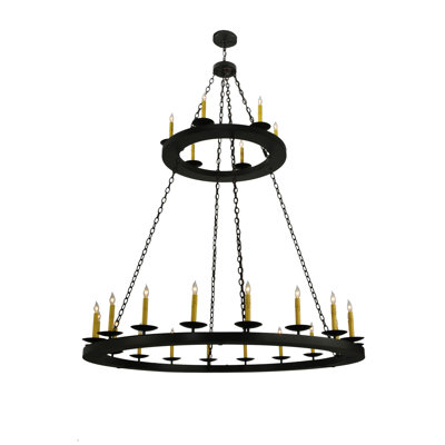 Lustre de roue de style bougie 24 lumières Yearwood