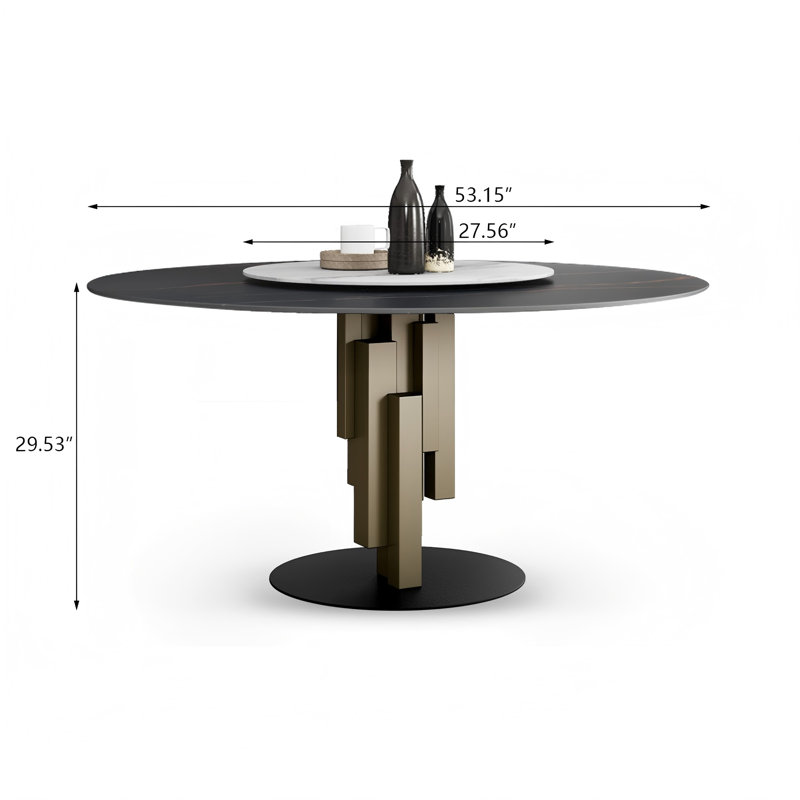 Table de salle à manger 53,15 po, 29.53" H x 53.15" W x 53.15" D