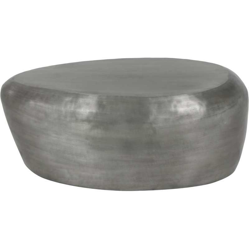 Table basse Keelby, H 14,5 po x L 38 po x l 24 po, Argent argent