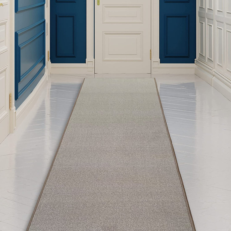 Tapis de couloir beige tissé à la machine, Rectangle 2 pi 7 po x 5 pi