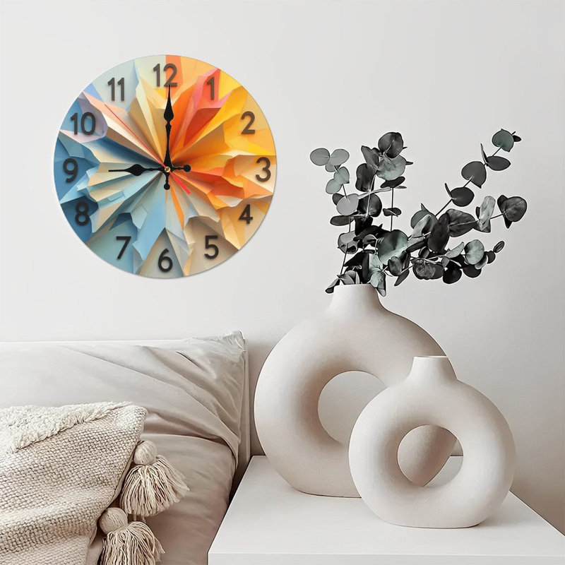 Abstrait horloge murale colorée