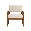 Fauteuil d'extérieur en bois avec coussins