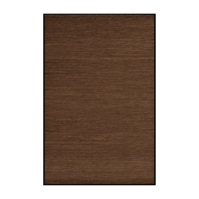 Tapis brun uni lavable à la machine, Rectangulaire 2 pi x 3 pi