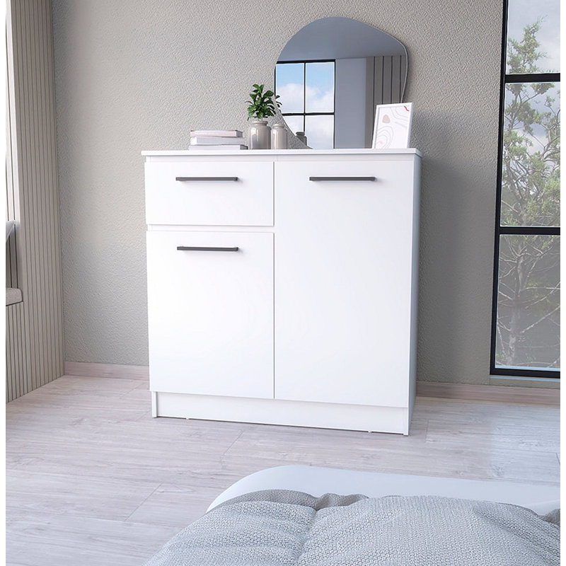 Commode 1 tiroir Cheddington, Blanc