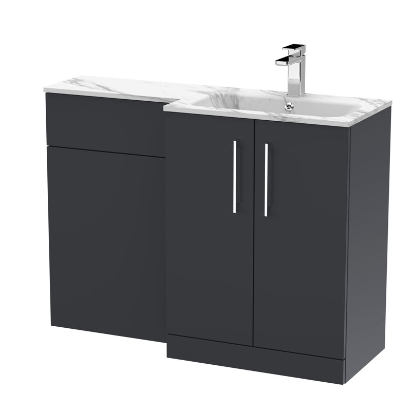 Arno 1105 mm Bathroom Vanity, Soft Black