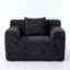 Fauteuil à billes sans cadre en velours côtelé 45,7 po Boneless, fauteuil à compression profonde avec 1 coussin et 2 pochettes de rangement latérales-1903040193