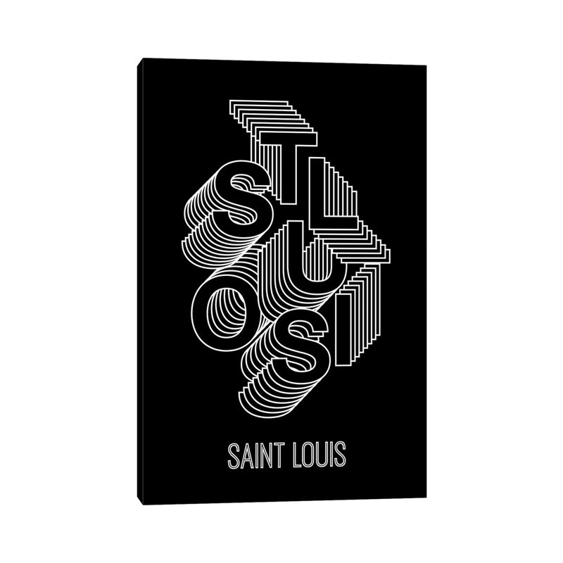 St. Louis Steps - Dark Background by Benton Park Prints - Wrapped Canvas Gallery-Wrapped Canvas Giclée