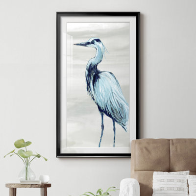 By the Sea Crane II - Reproduction d'art graphique sur papier encadré
