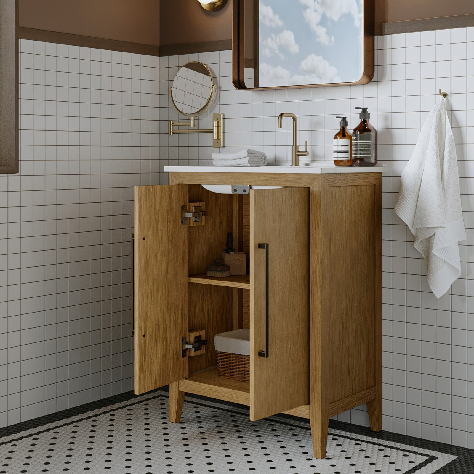 Alsup 24" Eucalyptus Single Bathroom Vanity
