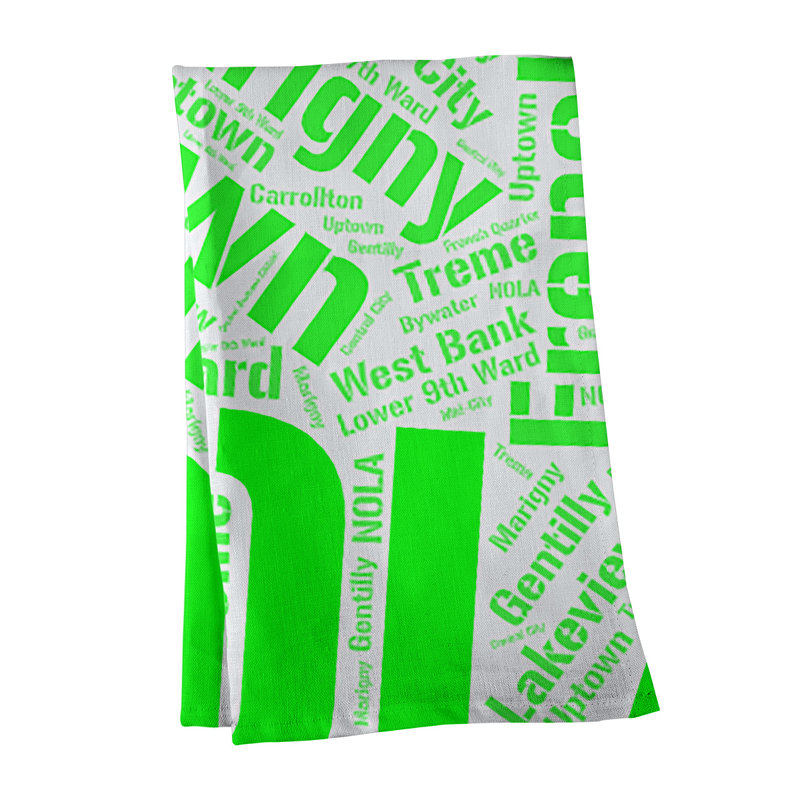 Cotton Tea Towel Kitchen Towel, Blue, New Orleans