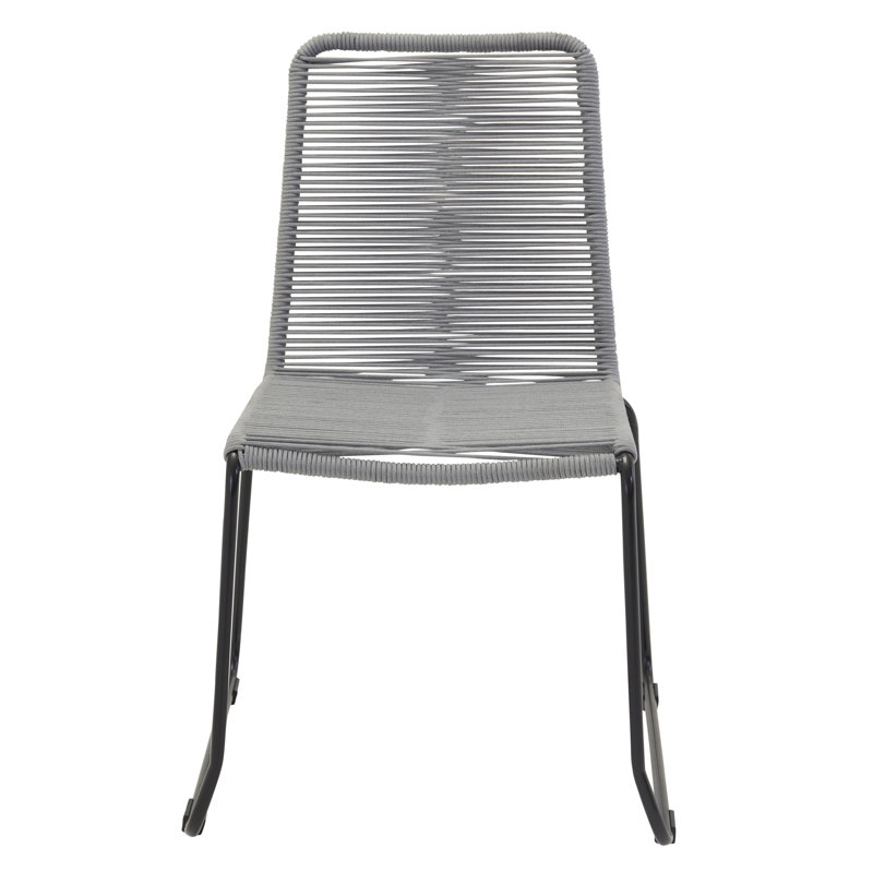 Nealy Stacking Patio Dining Side Chair with Cushion