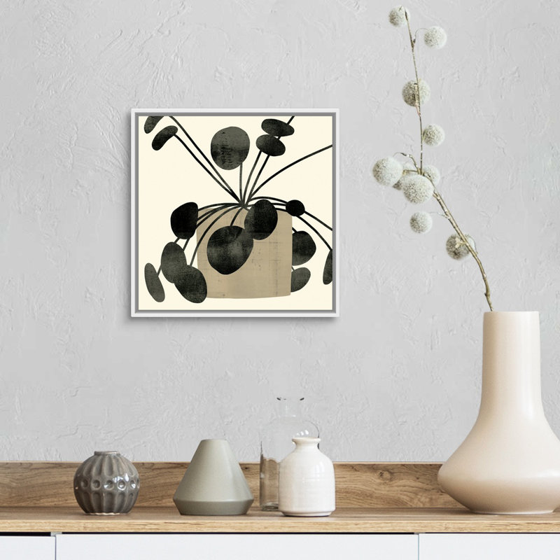 Art mural sur toile Plantling IV, H 14 po x l 14 po, Toile avec cadre blanc