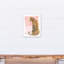 «Watercolor Leopard on Two Tone Blush», reproduction d'art sur toile-1107573382