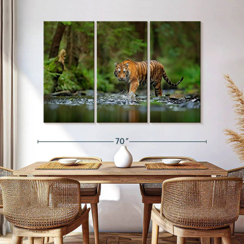 Brampt Tiger In The River, 42" H x 65" W