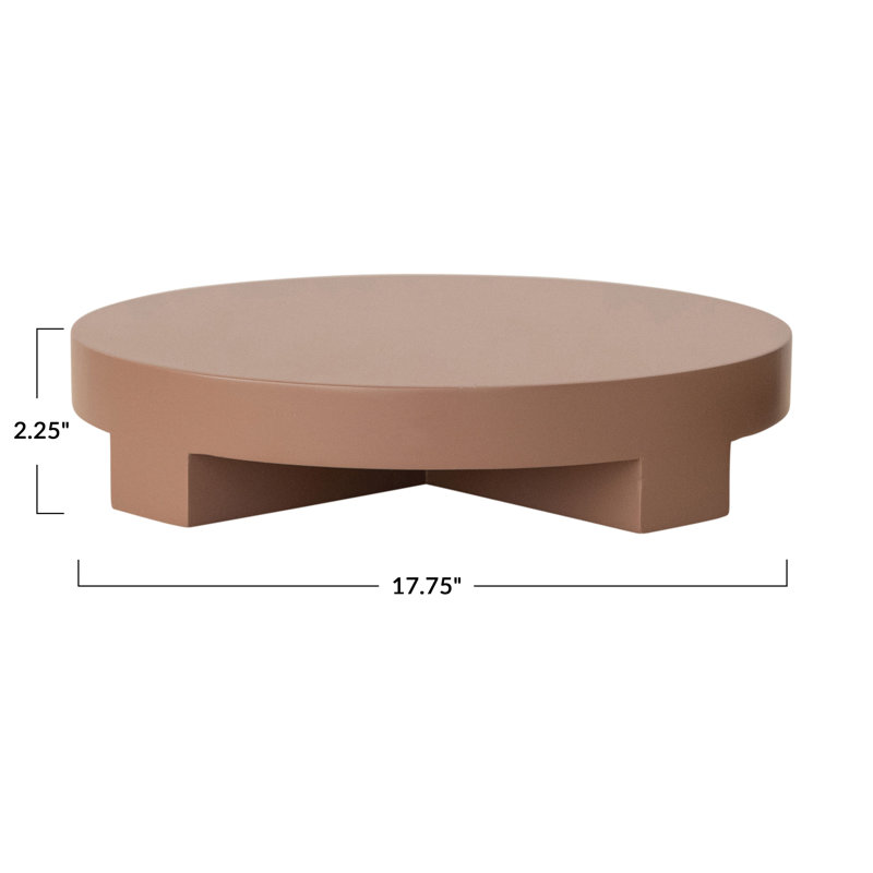 Piédestal rond en bois laqué