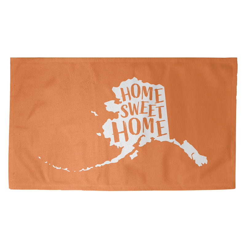 Tapis de l’espace orange pour la maison alaska, Rectangle 2 pi x 3 pi, Oui