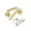 Connaught Knurled Lever on Rose Satin Brass