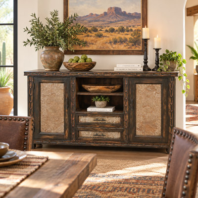 Console en bois massif 64 po Cimarron