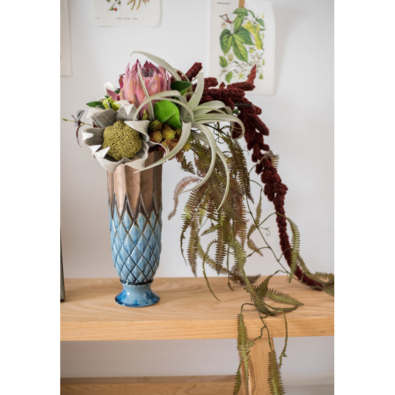 Pendley Handmade Ceramic Table Vase, 11.6'' H X 4.5'' W X 3.5'' D