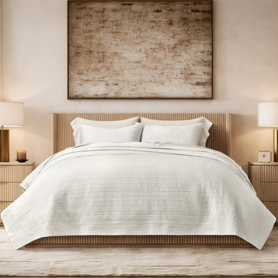 Cotton Sateen Channel Quilt Set