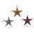 Metal Indoor Outdoor Star Multi Colored Wall Decor Set