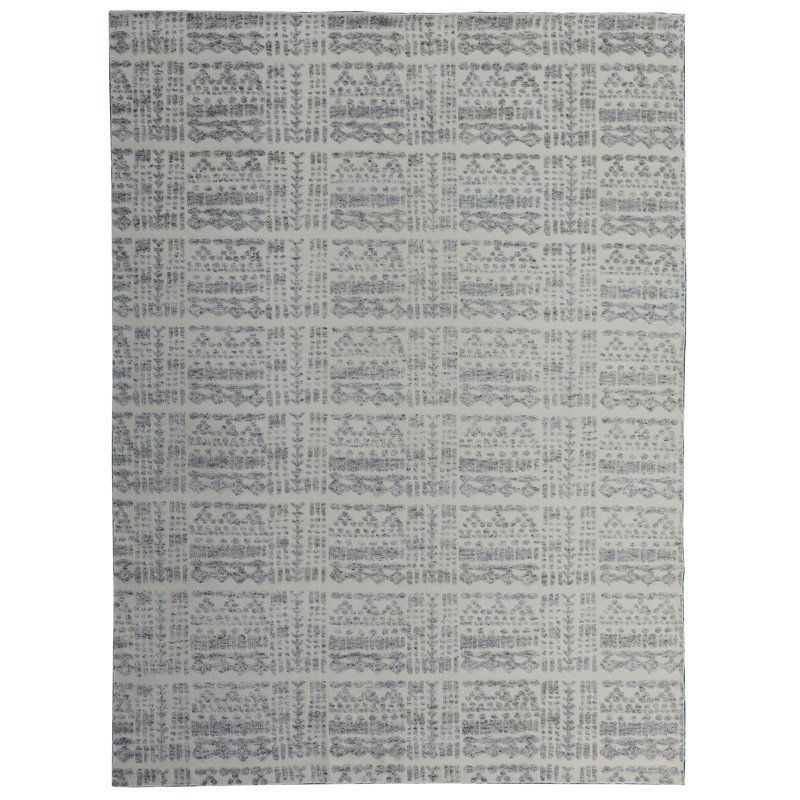 Hand-Knotted High-Quality Gray and Beige Area Rug