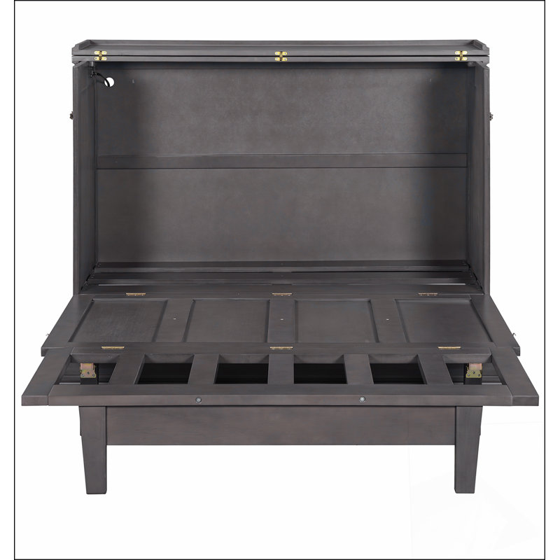 Armoire-lit avec commode en pin massif avec station de charge