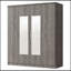 Armoire à miroir 4 portes avec tablettes-1187695188