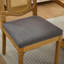 Chaise en bois massif à dossier en rotin, coussin en lin mat avec mousse à haute résilience et ressorts en S-739002345