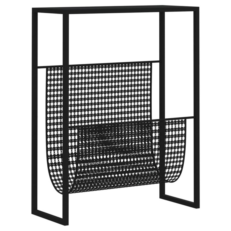 Southmead Metal Free Standing Magazine Rack, Black
