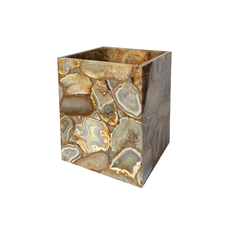 Natural Agate Waste bin