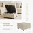 Habibah 29" Wide Upholstered Storage Ottoman