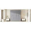 Grand lit escamotable mural avec armoire supérieure, tablettes et garde-robe-2028450896