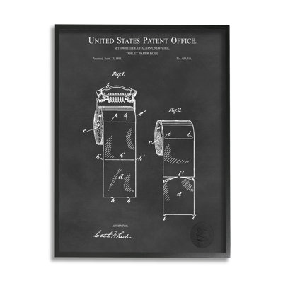 " Black Toilet Paper Bathroom Diagram Outline Blueprint " by Karl Hronek