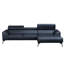 Blagovesta Genuine Semi-Aniline Leather Corner Sofa with Upholstered Frame-1258669068-1258669069