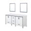 Meuble-lavabo double l 80 po x P 22 po avec plateau blanc et miroirs 30 po Ziva-586522022-664690809