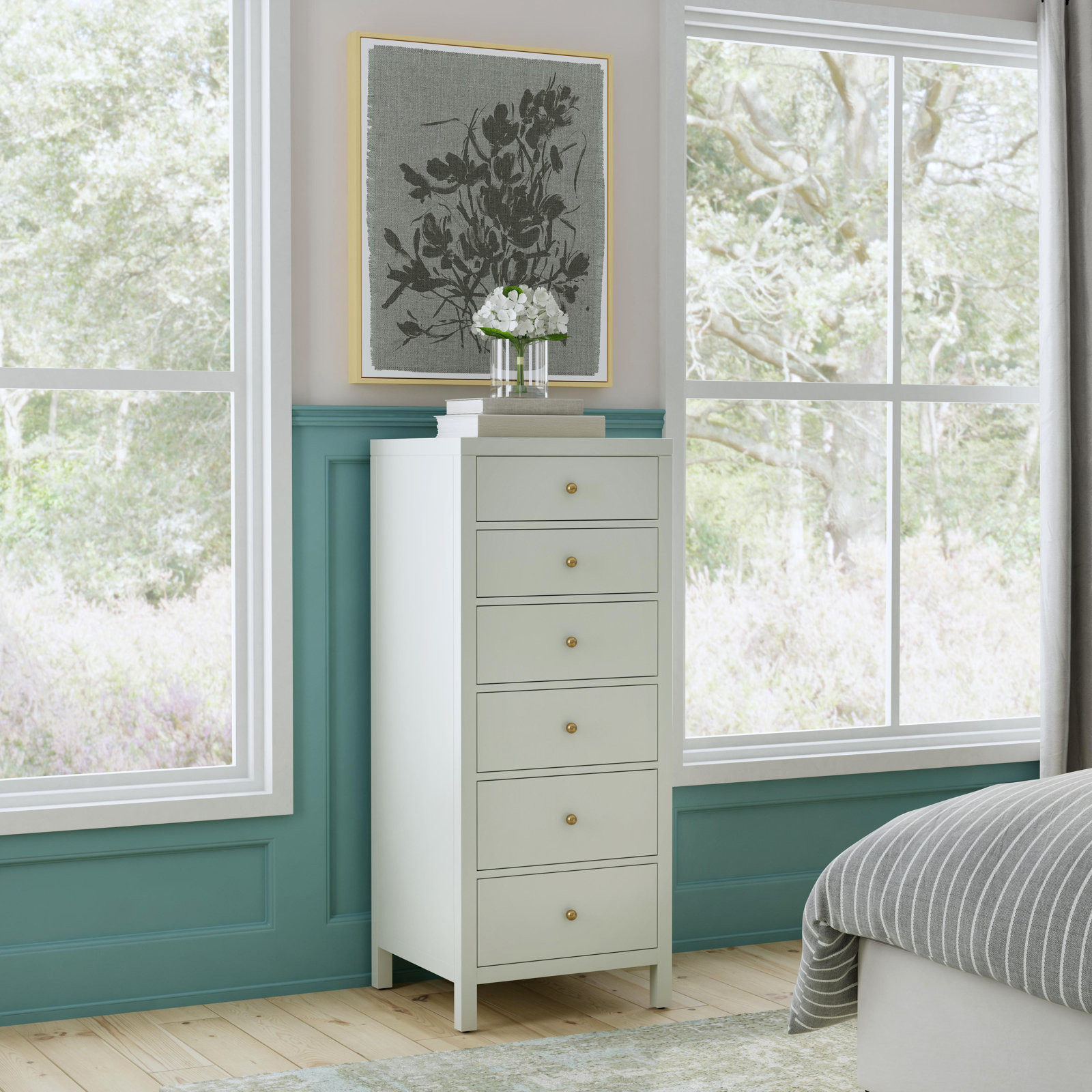 Celine 6-Drawer Lingerie Chest, Sage Green