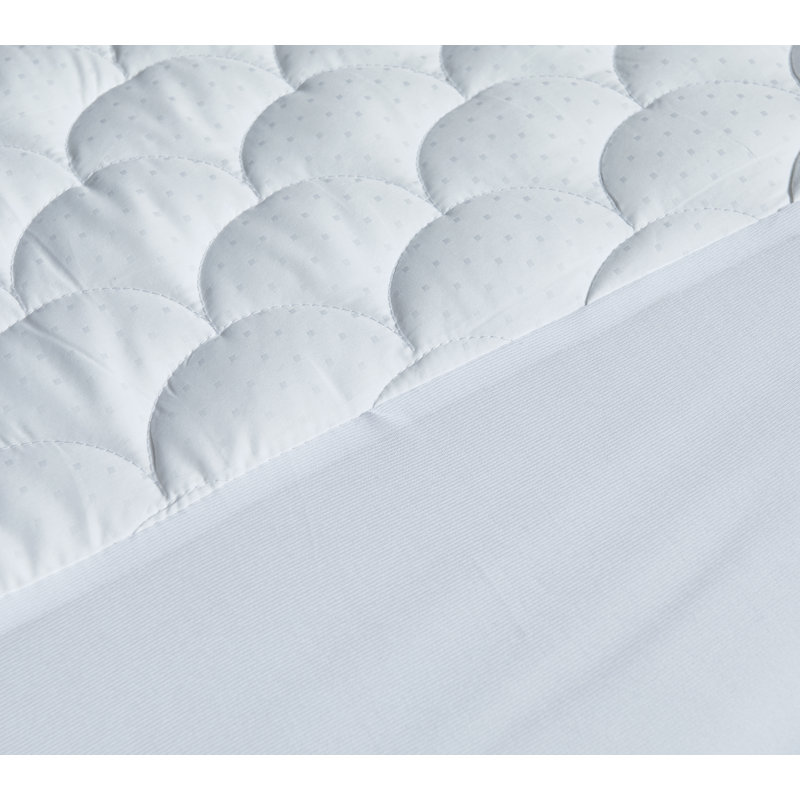 Queen Size White Cotton Waterproof Mattress Pad