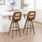 Clero Swivel Faux Leather Counter Stools With Rattan Back-1898968586-1898968624