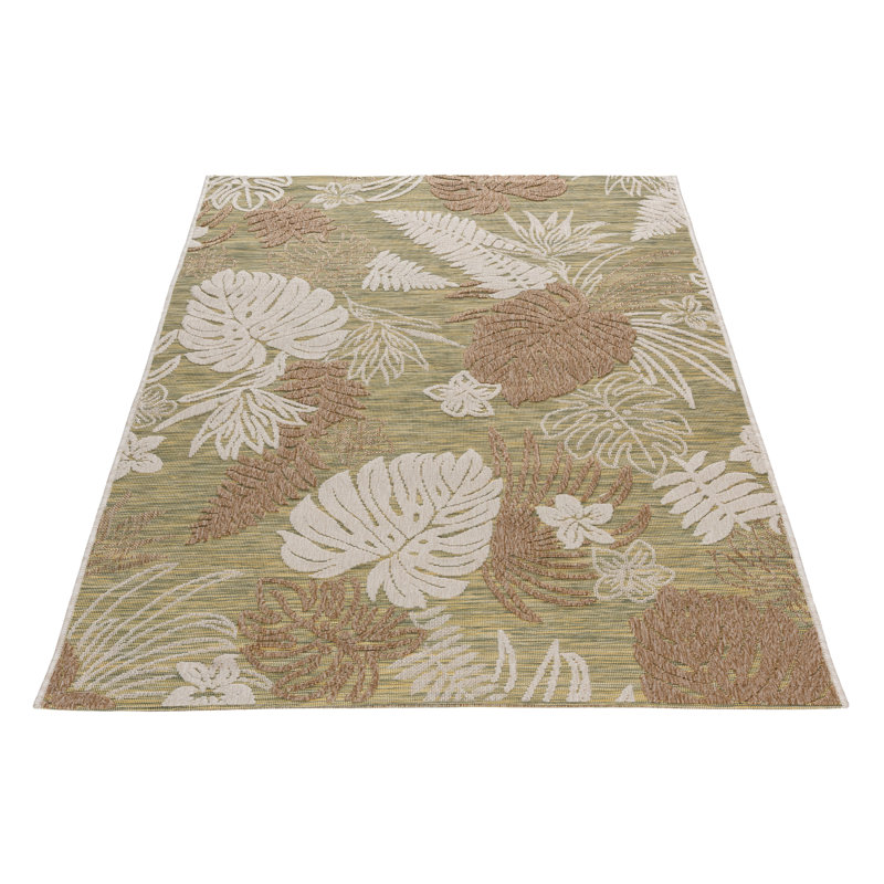 Floral Hand Woven Indoor / Outdoor Area Rug, Rectangle 160 x 230cm