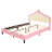 PU Leather Princess Bed with Tufted Headboard-130418144