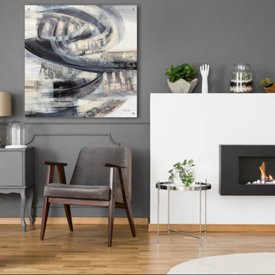  «On The Road Sq» par Silvia Vassileva, art mural en verre acrylique, 36 po x 36 po