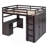 Loft Bed With Drawers, Desk And Wardrobe-1223500680-1223500681