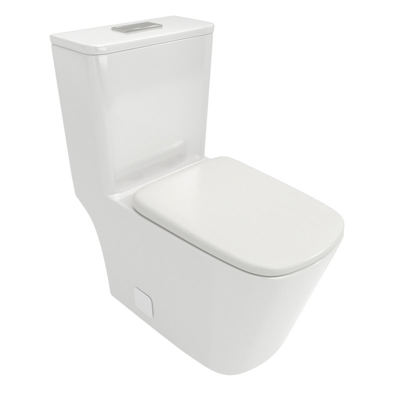 Toilette en céramique une pièce, double chasse avec siège à fermeture en douceur