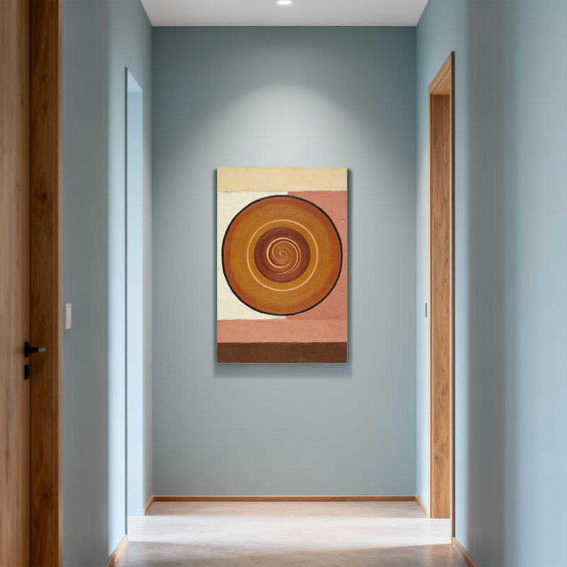Abstract Spiral Pattern With Warm Earth Tones