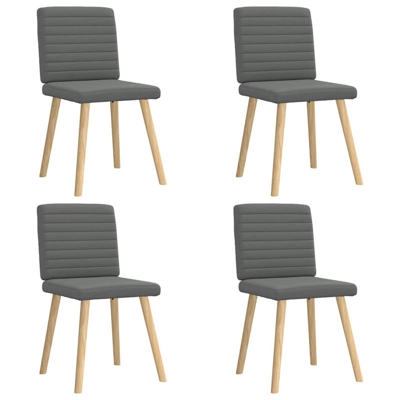  Ensemble de 4 chaises de salle à manger gris foncé