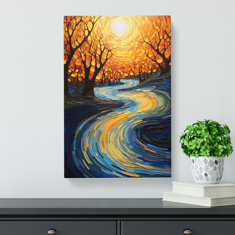 River Abstract - Wrapped Canvas, 50cm H x 35cm W x 3cm D