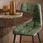 AXEL ROUND FLUTED DINING TABLE WITH 4 FABRIC CHAIRS OLIVE-924486344