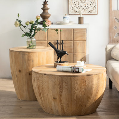 Table basse vintage 2. Matériaux : bois. Rangement disponible. Charge maximale : 100 kg. Aucun assemblage requis. Nettoyage facile à l'huile antique. Finition naturelle. Deux seaux pour différentes pièces. Sapin de qualité.